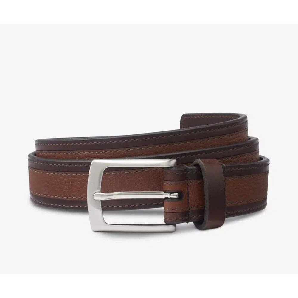 Allen Edmonds Casual Nashua Two-Tone Leather Belt Size 40 Length 46